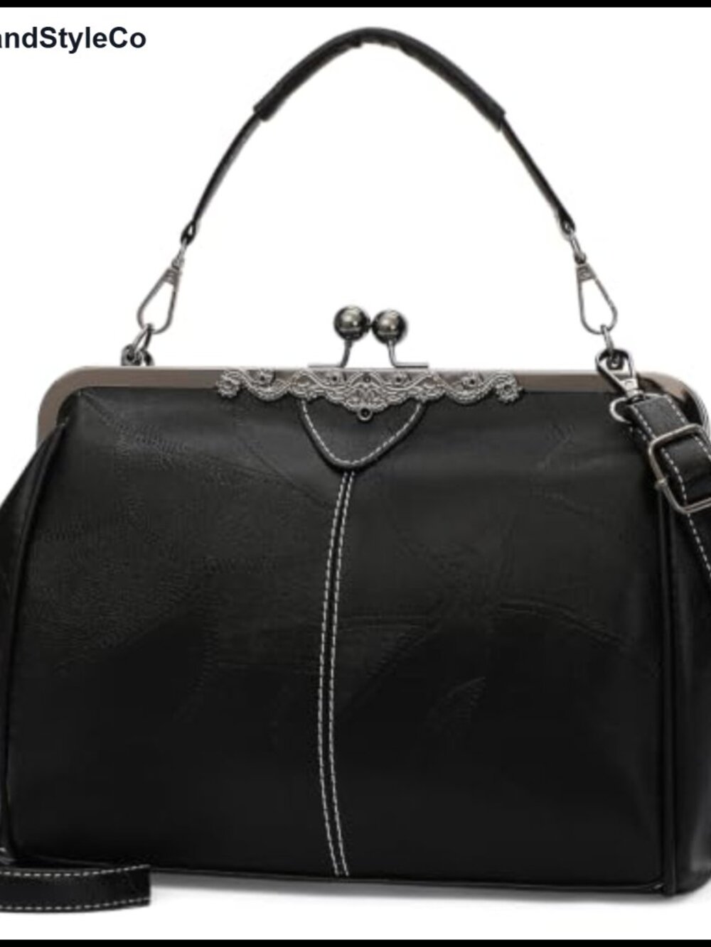 Oil-Wax PU Leather Hobo Crossbody Bag with 2 Detachable Straps
